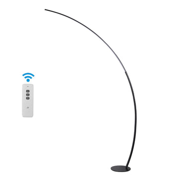 Enzo 68" Contemporary Minimalist Metal Arc Dimmable Integrated LED Floor Lamp - JONATHAN Y
